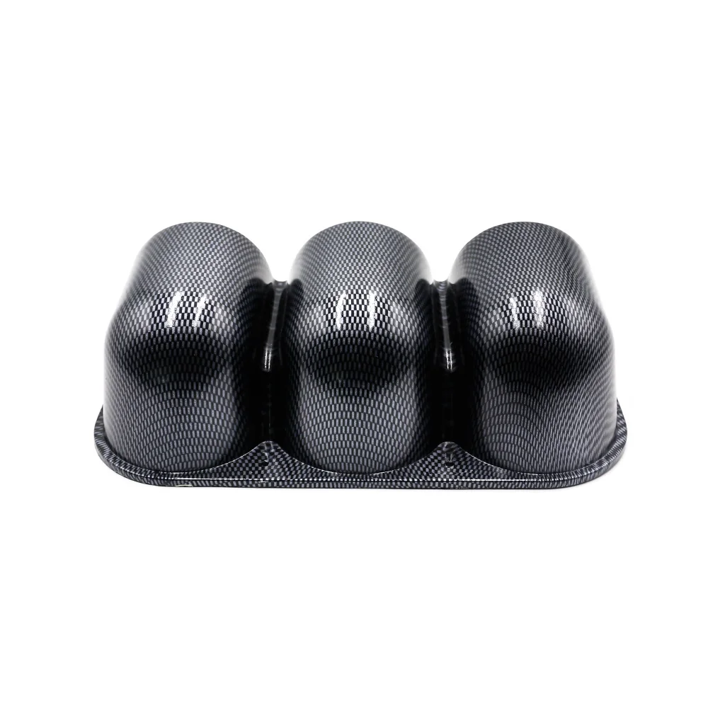 Car 52Mm Carbon Triple Hole Gauge Pod Gauge Cup Dash Pod Mount Holder Pod Supporto In Plastica