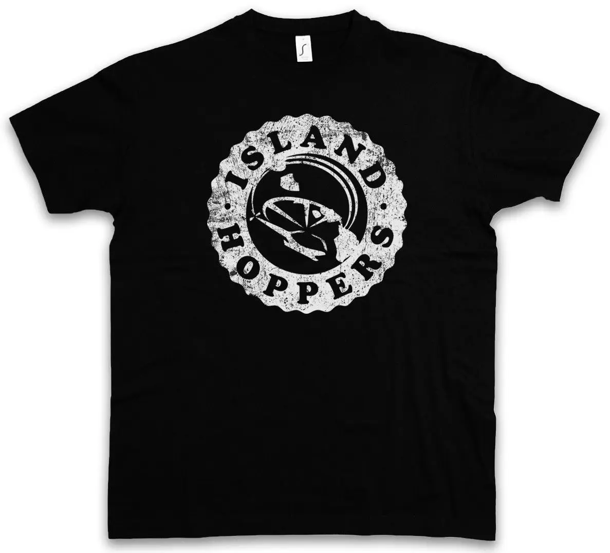 T-Shirt Con Logo Island Hoppers-T-Shirt Tom Tv Selleck Hawaii Retro Kult