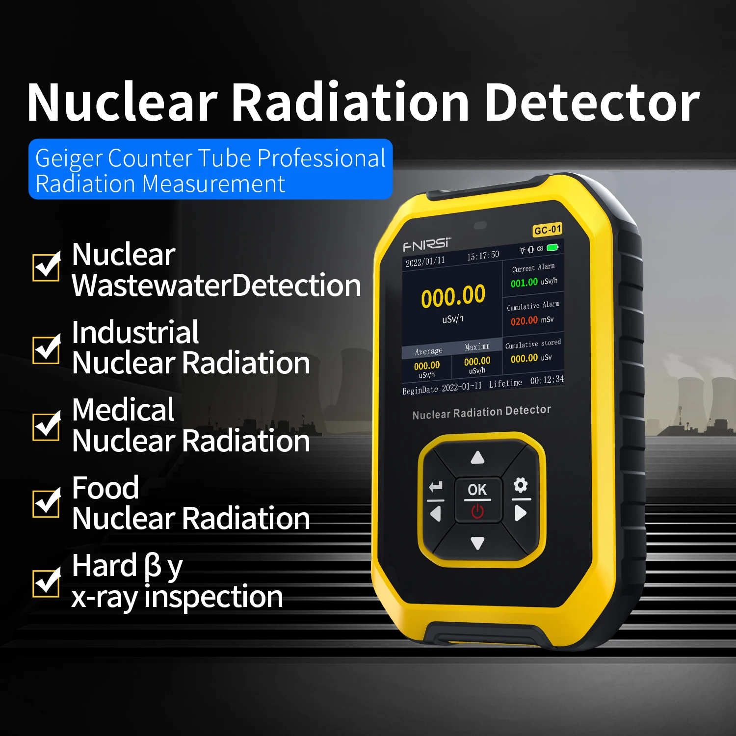 Tester Di Radiazioni Fnirsi Gc-01 Tipi Di Raggi Rilevati: Raggi Y Raggi X Raggi X Tubo Di Conteggio Geiger Materiale Siliconico Chargin Di Tipo C