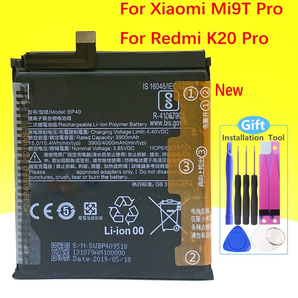 Nuova Batteria Bp41 Bp40 Per Xiaomi Redmi K20 Pro Mi 9T Pro Mi9T Redmi K20Pro /Smart Mobile Phone + Numero Di Tracciamento