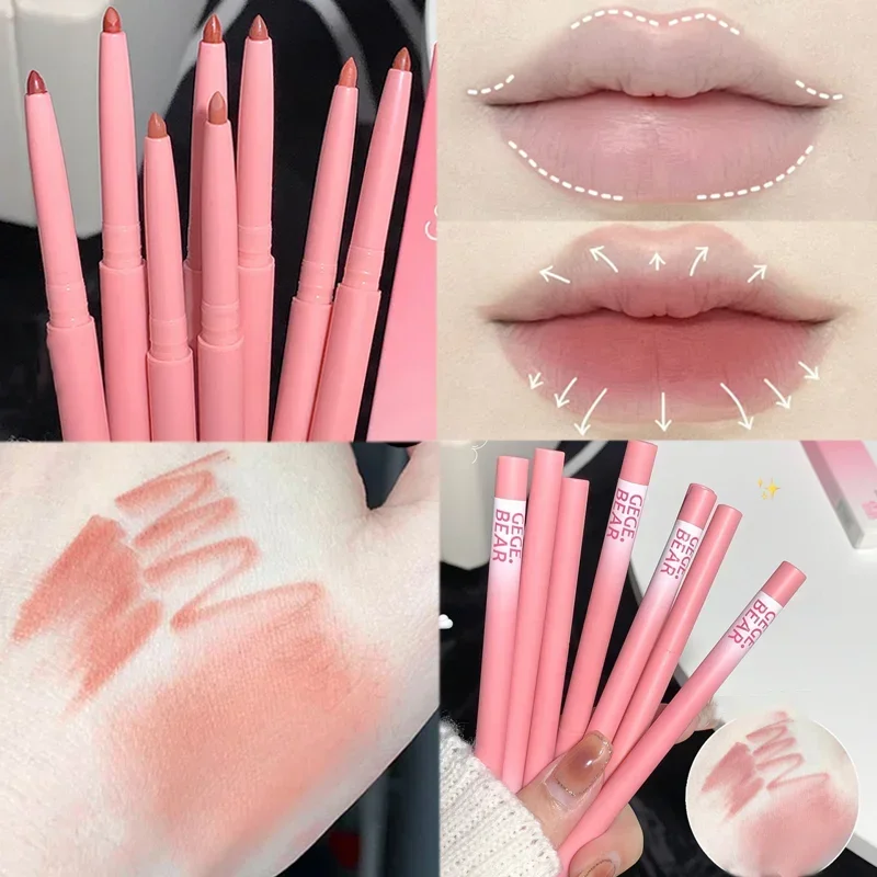 New Lip Liner Pencil Set Matte Nude Contour Lipstick Waterproof Lasting Outline Lips Shape Lipstick Pen Lips Makeup Cosmetics