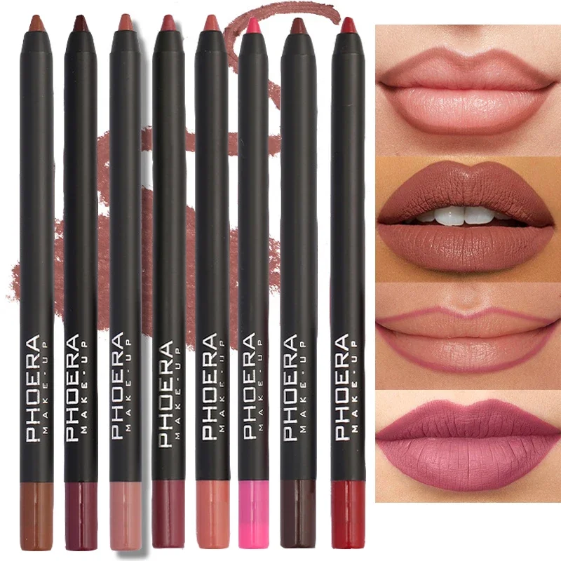 12 Colori Matte Brown Lip Liner Waterproof Long Lasting Moisturizing Sexy Lip Pencil Women Natural Lipstick Makeup Lip Cosmetics