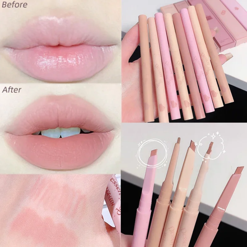 Contouring 3D Lipliner Labbra Waterproof Lasting Smooth Matte Lipstick Pencil Nude Milk Pink Red Lip Tint Lips Makeup Cosmetics