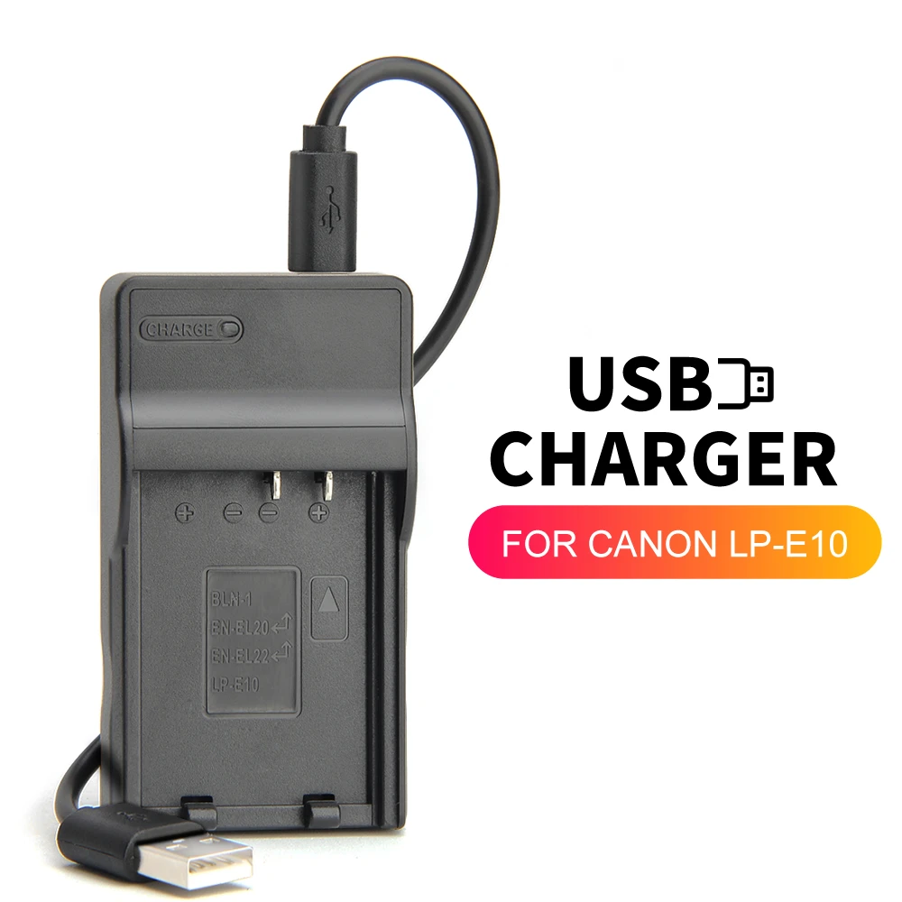 Caricabatteria Lp-E10 Lp E10 Usb Per Canon Eos 1100D 1200D 1300D Rebel T3 T5 Bacio X50 X70 Lp-E10 Lc-E10 Lc-E10C Fotocamera