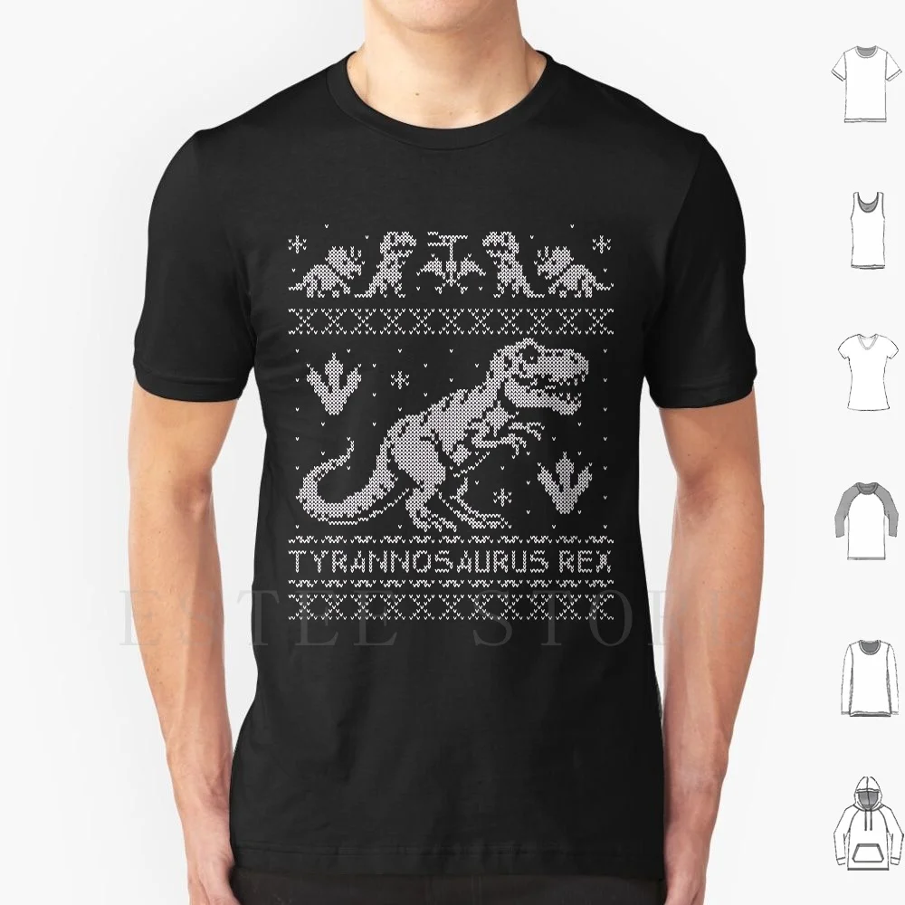 T-Rex Winter Holiday Maglione T Shirt Uomo Cotone 6Xl Dinosauro Brutto Maglione Per Vacanze Maglione Per Divertimento Preforico Vacanze Natalizie
