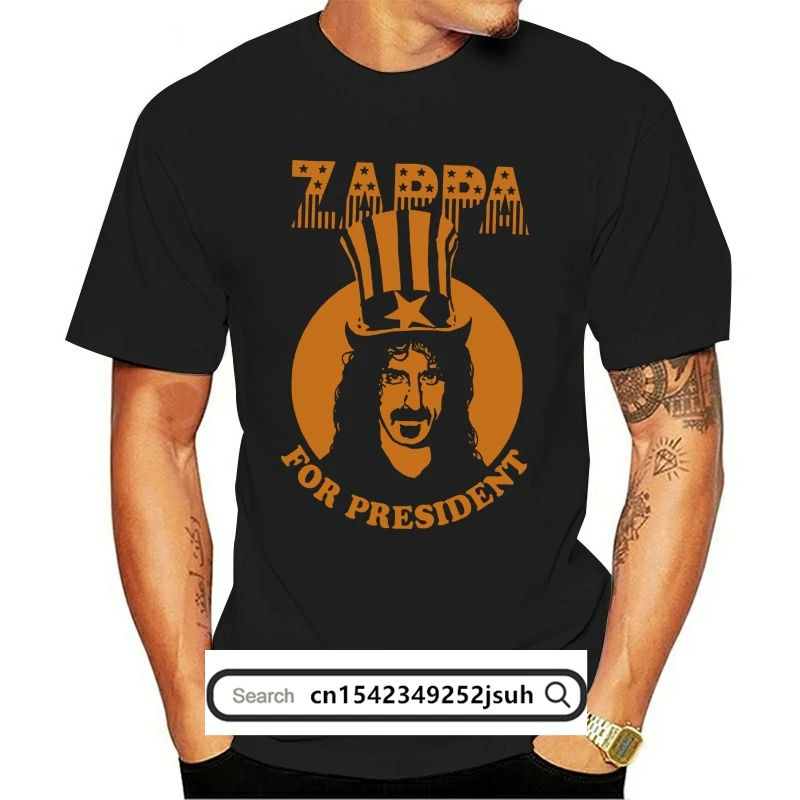Frank Zappa Uomo Para Presidente Camiseta Harajuku Topos Moda Camisa De T Clalssico