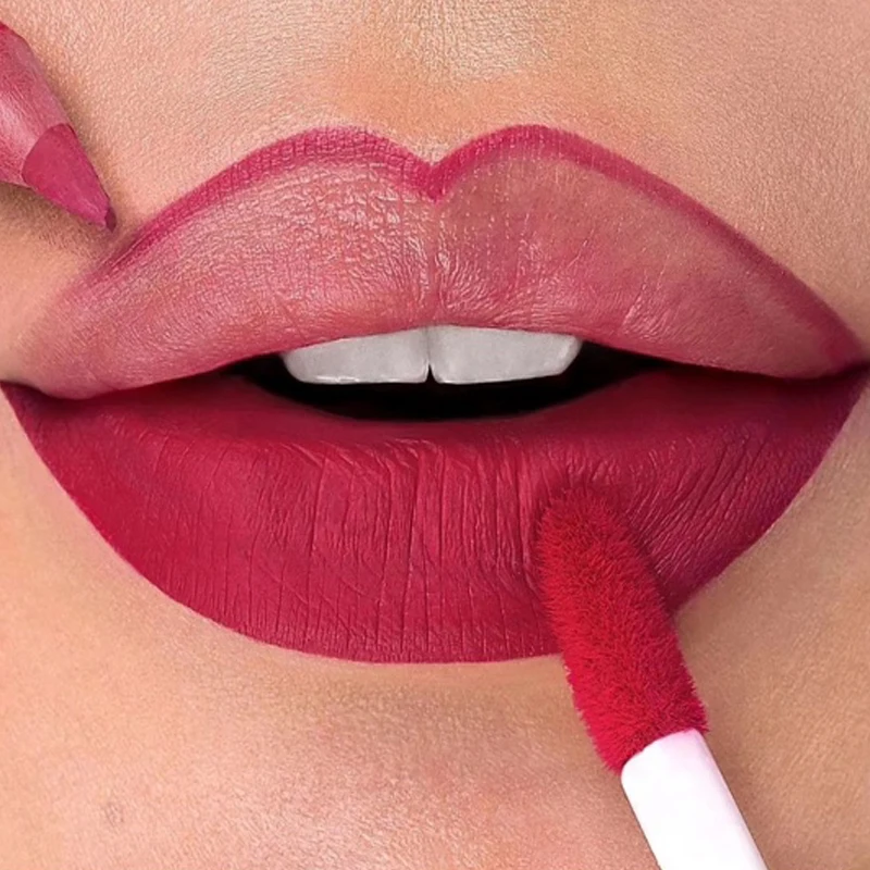 Nude Brown Lip Liner Rossetto Matita Impermeabile Opaco Rosso Rosa Contorno Tinta Rossetto Duraturo Antiaderente Tazza Labbra Cosmetici Per Il Trucco