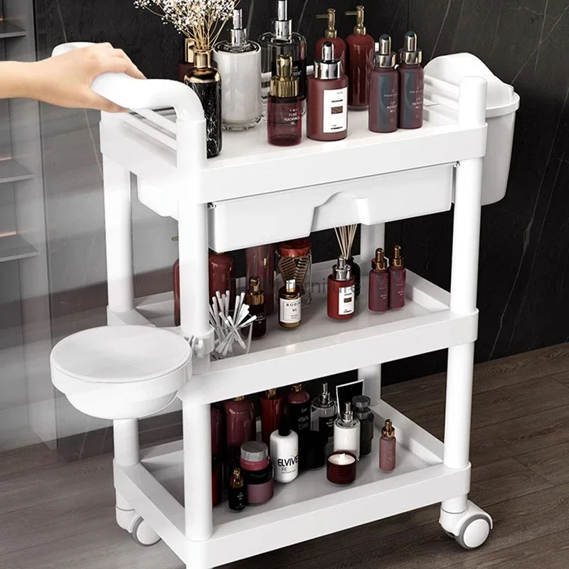 Spa Rolling Lash Salon Trolley Pedicure Nails Cosmetic Parrucchiere Salon Trolley Beauty Carrito Auxiliar Salon Furniture Wkst