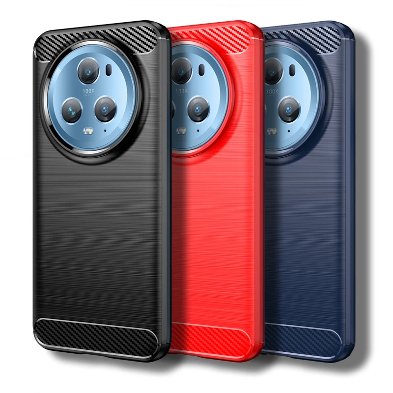Per Honor Magic5 Pro Case Magic5 Pro Cover 6.81 Pollici Paraurti In Silicone Antiurto In Fibra Di Carbonio Per Honor Magic5 Lite Magic5 Fundas
