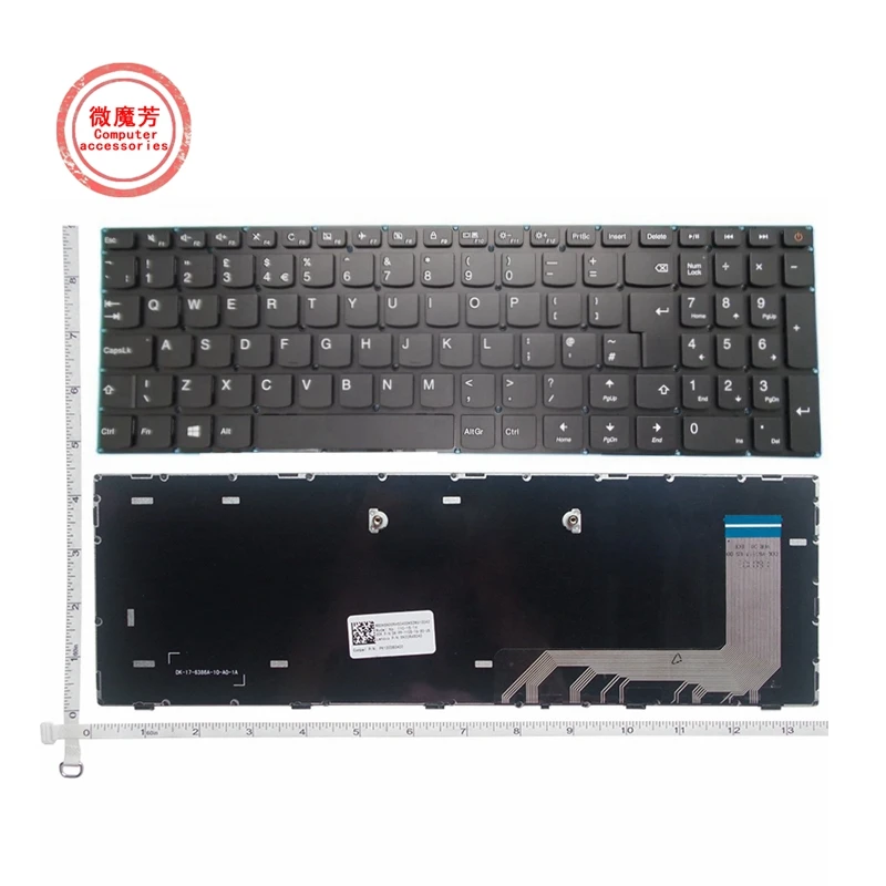 Tastiera Inglese Del Computer Portatile Del Regno Unito Per Lenovo Ideapad 110-15Isk 110-17Acl 110-17Ikb V110-17Isk 110-15 110-15Ast 110-15Iap 110-15I