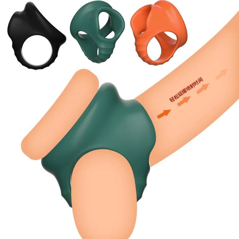 Anello Del Pene In Silicone Gallo Bondage Sperma Palla Erettile Anello Barella Uomini Ritardare L'Eiaculazione Ingrandimento Riutilizzabile Scroto Coc