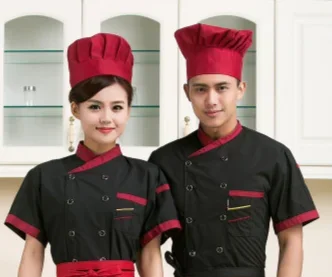 Restaurant Cook Hotel Clothes Working Chef Uniform Men Wear Work Tops Tooling Service Estate Di Alta Qualità A Maniche Corte