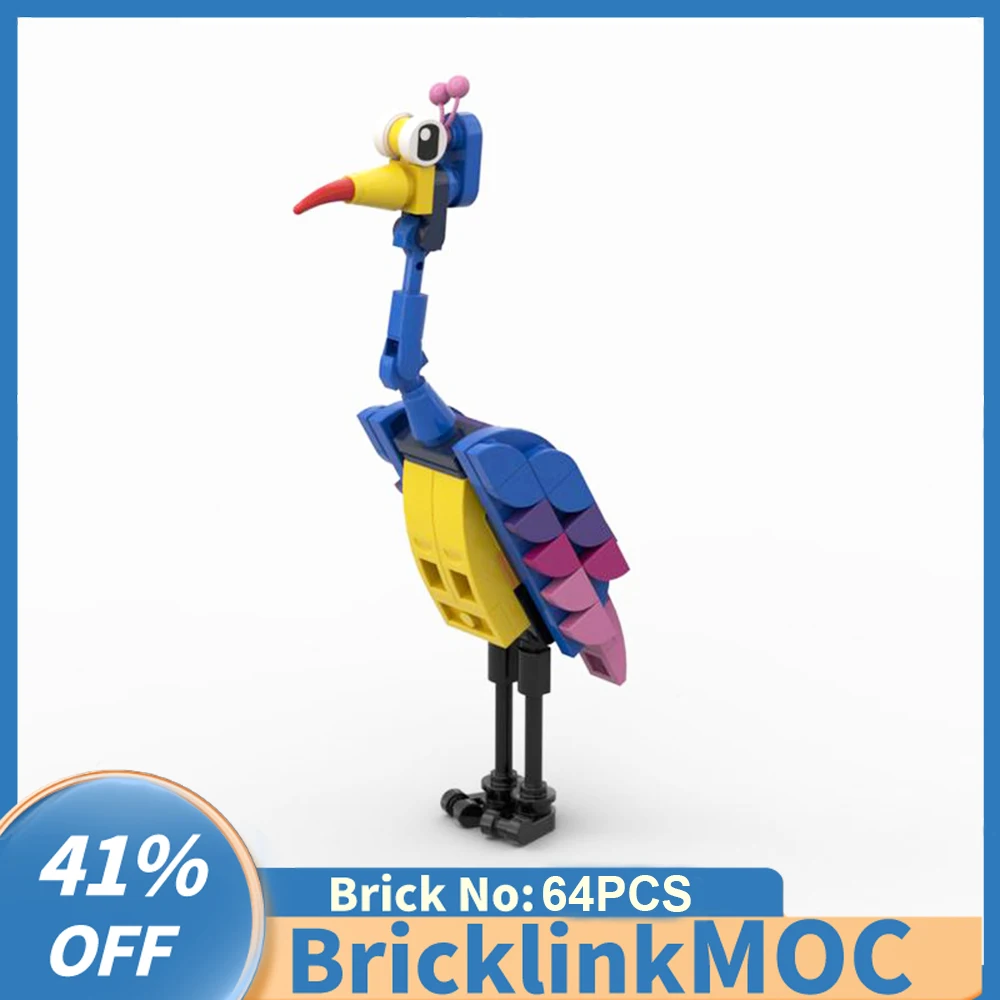 Nuovo 64 Pezzi Famoso Film Up Moc Modulare Kevin The Bird Idee Creative Fai Da Te Giocattolo Per Bambini Regalo Di Compleanno Building Blocks Moc-4321