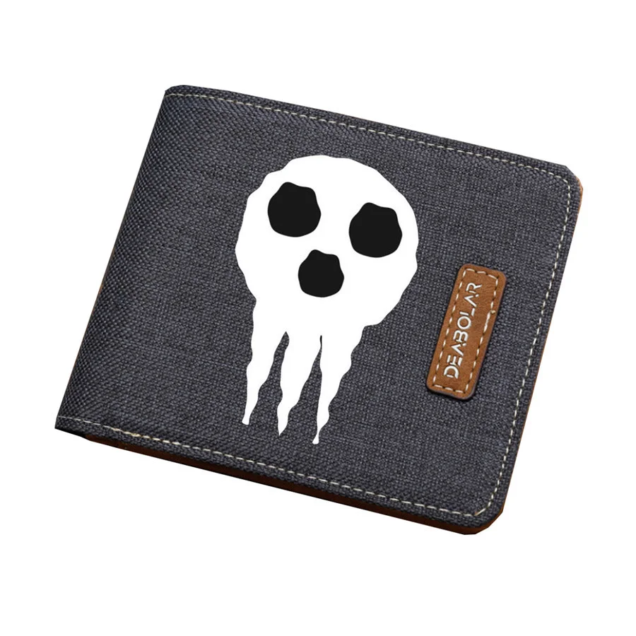Anime Soul Eater Cartoon Wallet Women Men Canvas Wallet Boys Girls Coin Cartoon Purse Teenagers Money Bag Short Wallet