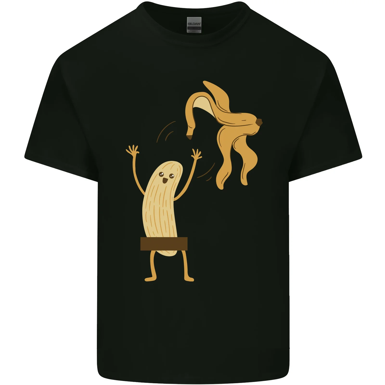 Ottieni Nackt Zensiert Banane Lustig Herren Baumwolle T-Shirt