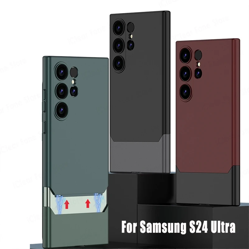 Custodia Sottile S24 Ultra Coque Luxury Cover Per Samsung Galaxy S24 Ultra S24 Plus 5G Custodia Protettiva Funda S 24 S24 Ultra Plus Shell