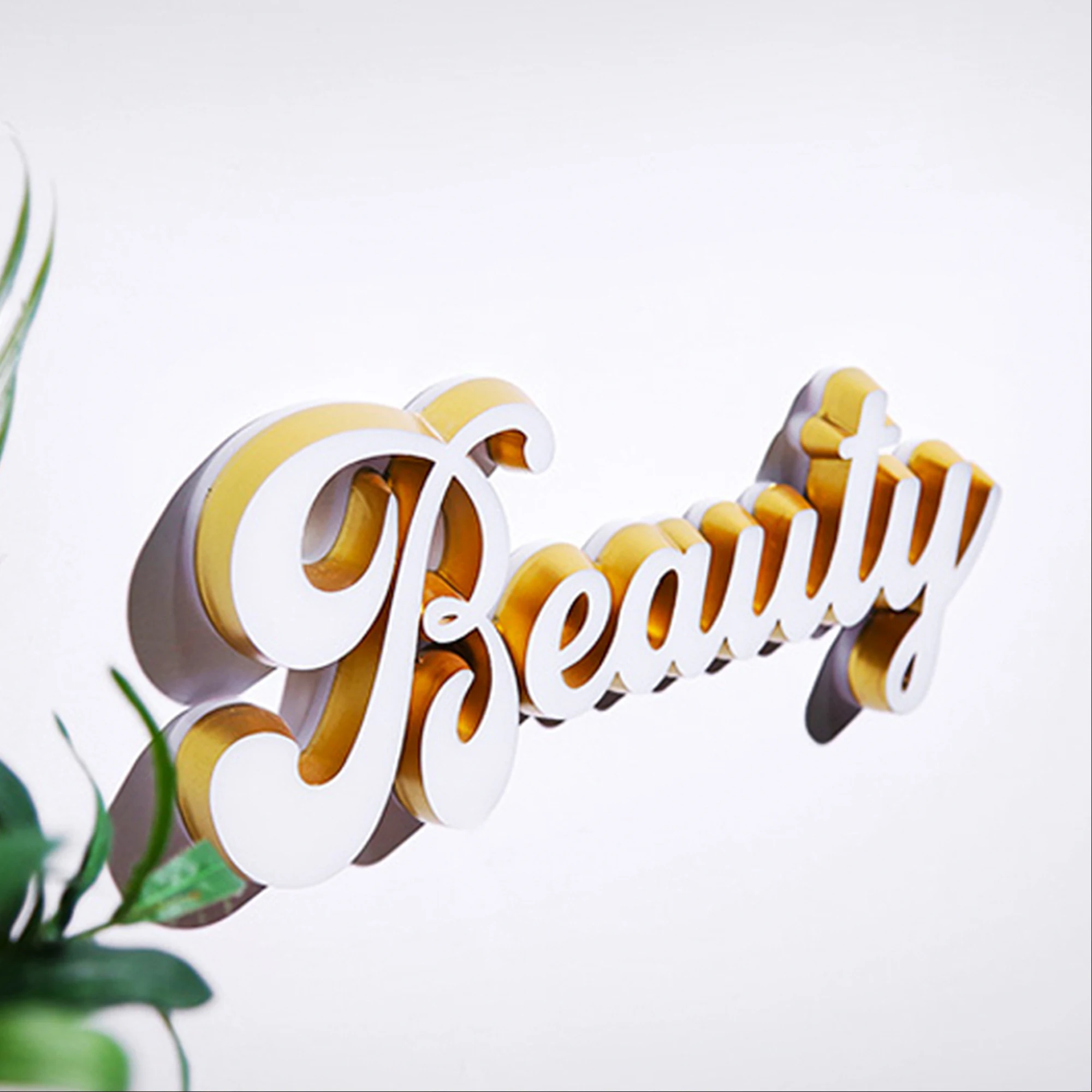 Pubblicità Personalizzata 3D Led Anteriore E Halo Lit Lettere Acriliche Segno Taglio Solido Double Sided Lighting Company Lobby Office Shop Sign