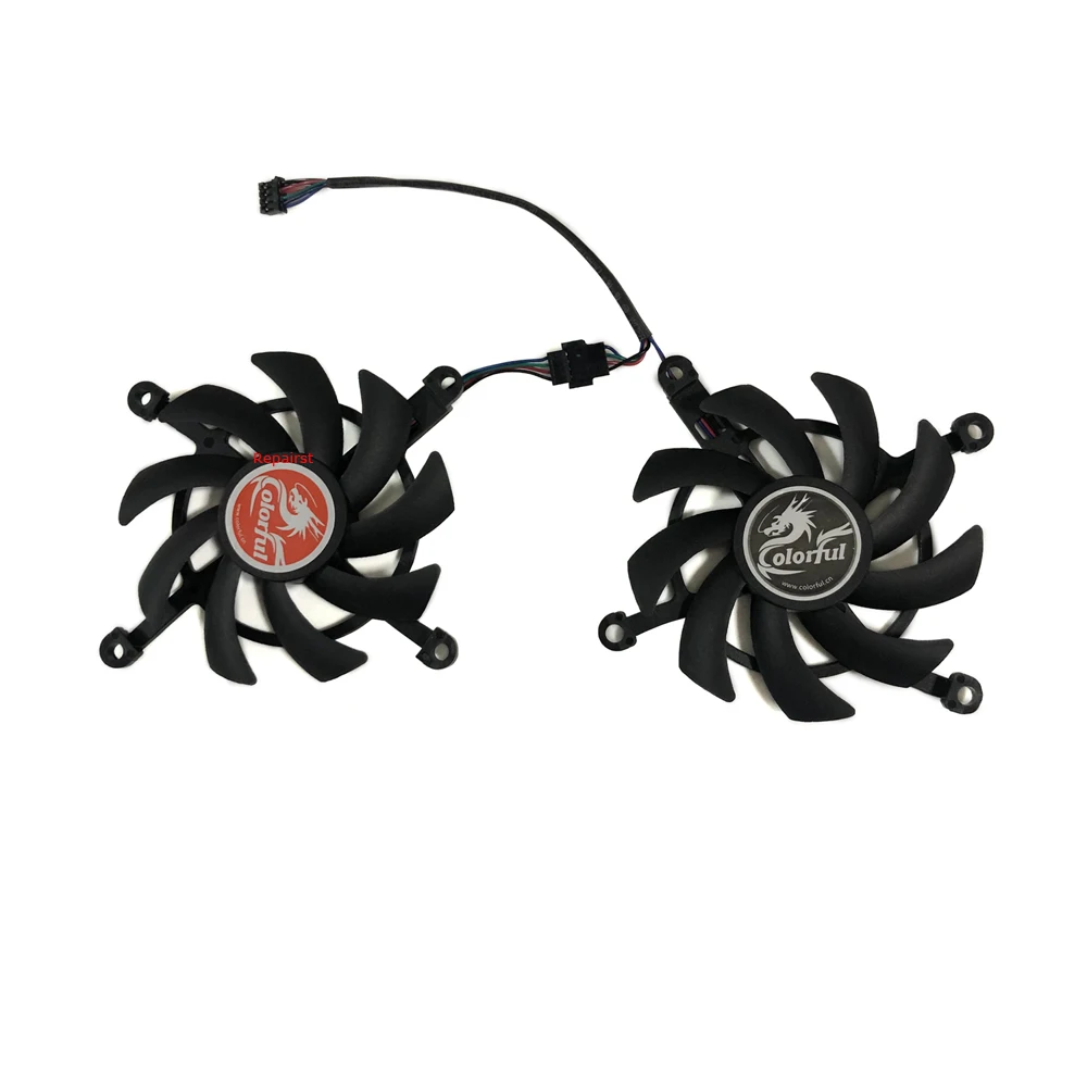 2 Pz/Set Ventola Per Scheda Video Grafica, Dispositivo Di Raffreddamento Gpu, Per Colorf-Ul Rtx 2060, Per Colorf-Ul Gtx 1660 6G, Per Colorf-Ul Gtx1650