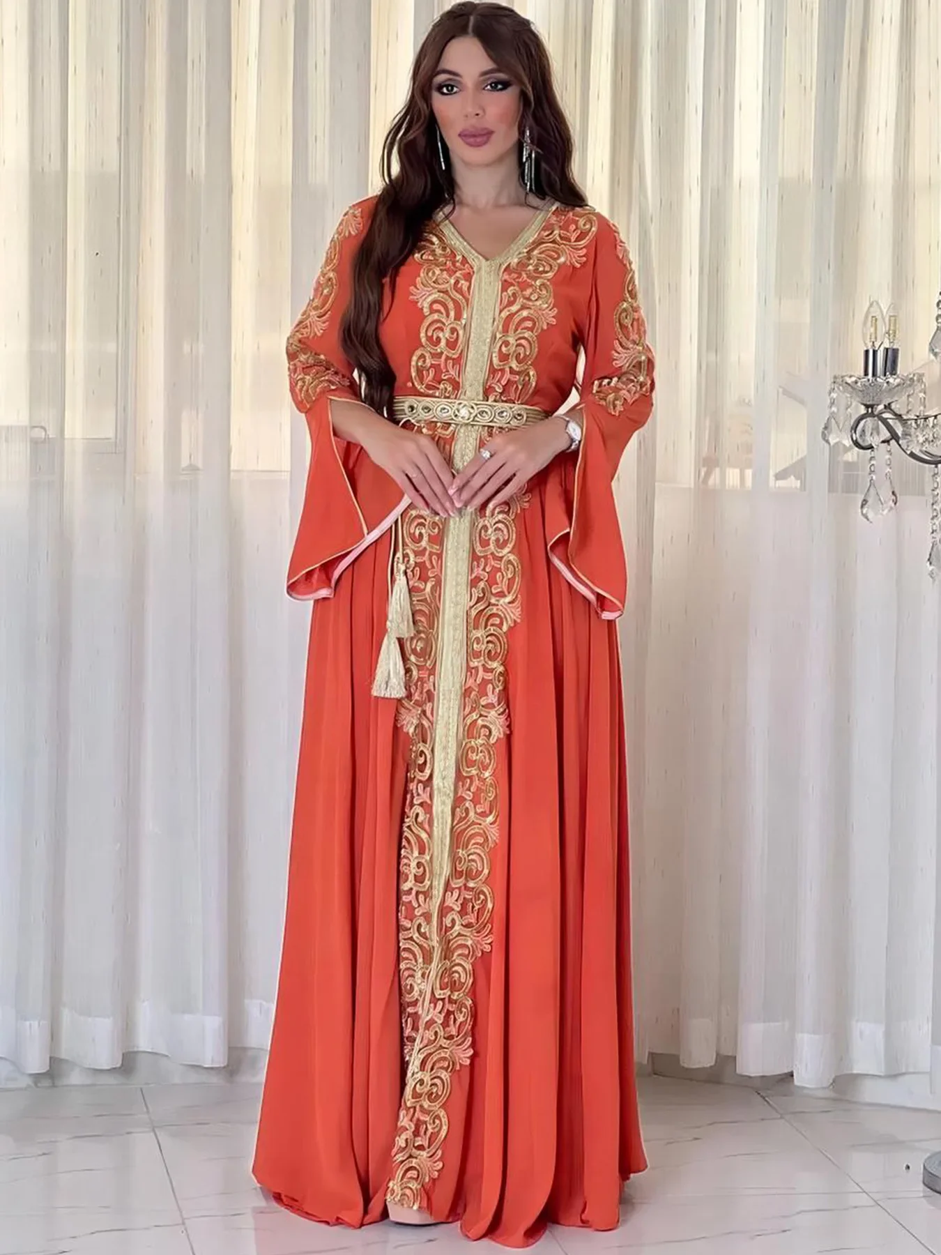 Eid Abito Da Festa Musulmano Per Le Donne Abaya Emboridery Jalabiya Marocco Abiti Abaya Caftano Abaya Islam Abiti Abito Lungo Arabo