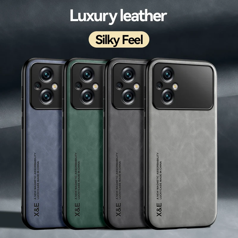 Custodia In Pelle Magnetica Di Lusso Per Poco M5 4G Poco M4 Pro 4G Poco X5 Pro Poco F5 Poco F5 Pro Poco F4 Gt Cover Support Car Holder
