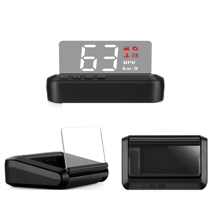 C100/Obd2 Hud Head Up Display,Mph Auto Electronics Obd2 Hud Car Speed Projector Display Driving Computer-Boom