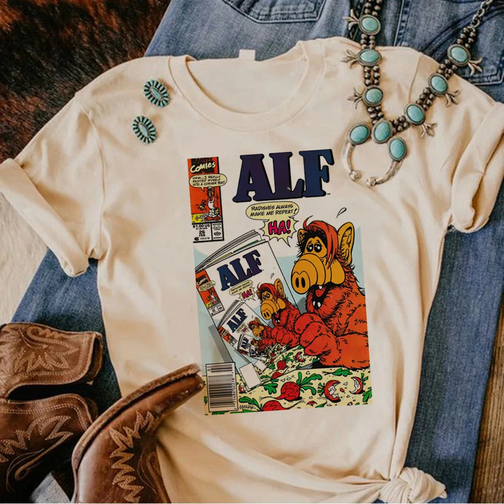 Alf Tee Women Anime Tee Girl Y2K Clothes
