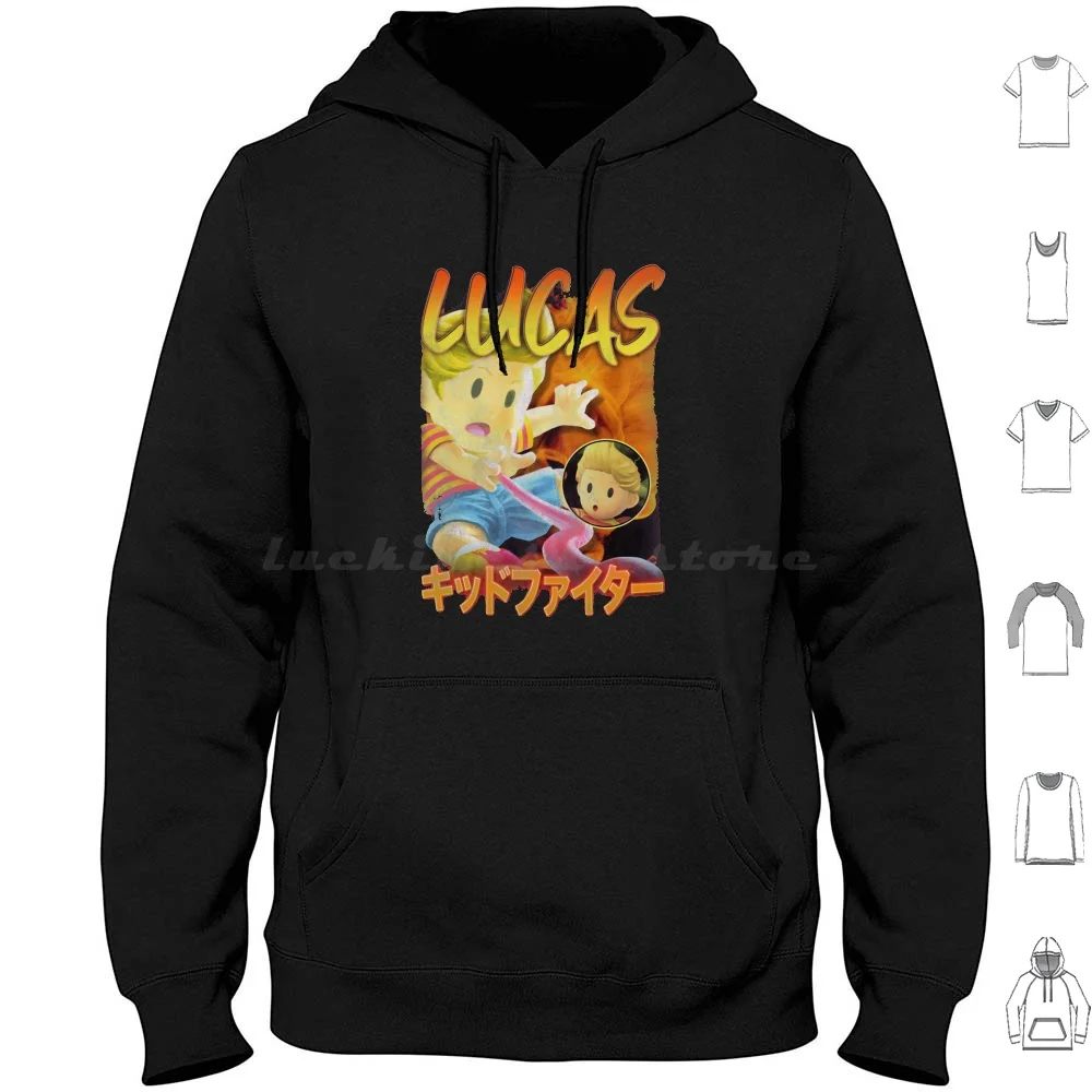 Lucas Vintage Rapper Tee Felpe Con Cappuccio Manica Lunga Smash Bros Smash Ultimate Smash Bros Ultimate Super Smash Bros Ultimate