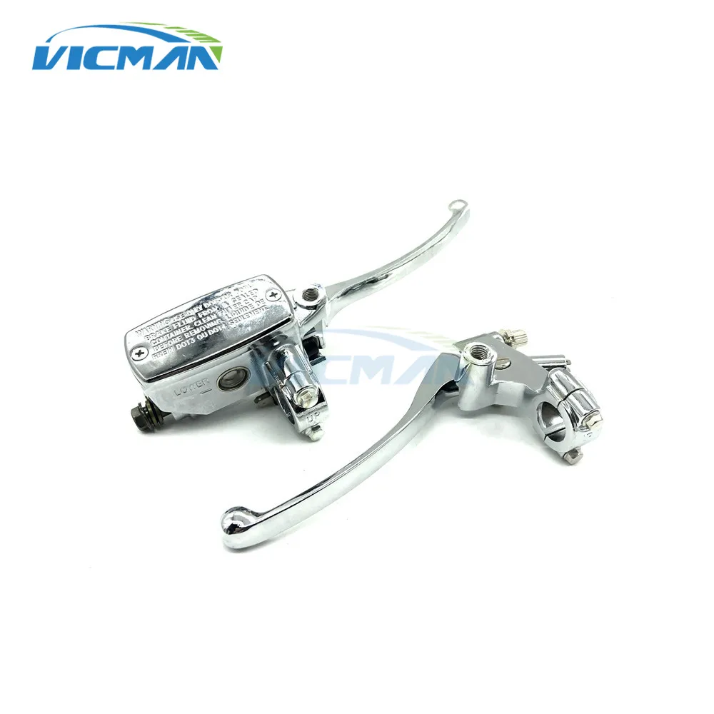7/8 "22 Millimetri Moto Chrome Frein Avant Embrayage Maître Cylindre Hydraulique Levier D'Embrayage 14 Millimetri Pistone Versare Yamaha Suzuki Honda