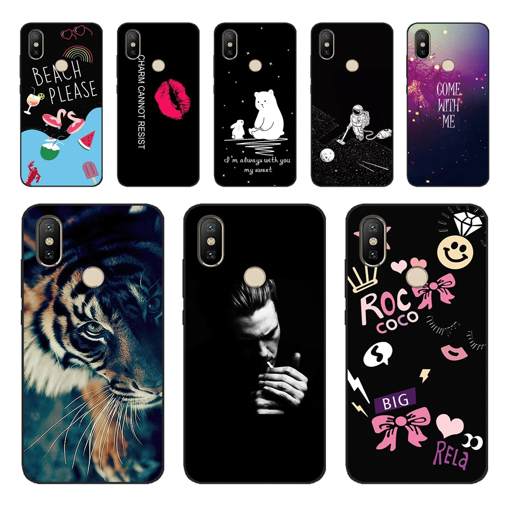 Silicone Phone Case For Xiaomi Mi A2 Lite Case Cartoon Soft Tpu Back Cover Phone Shell For Xiomi Mi A2 Mia2 Lite Bumper Coque