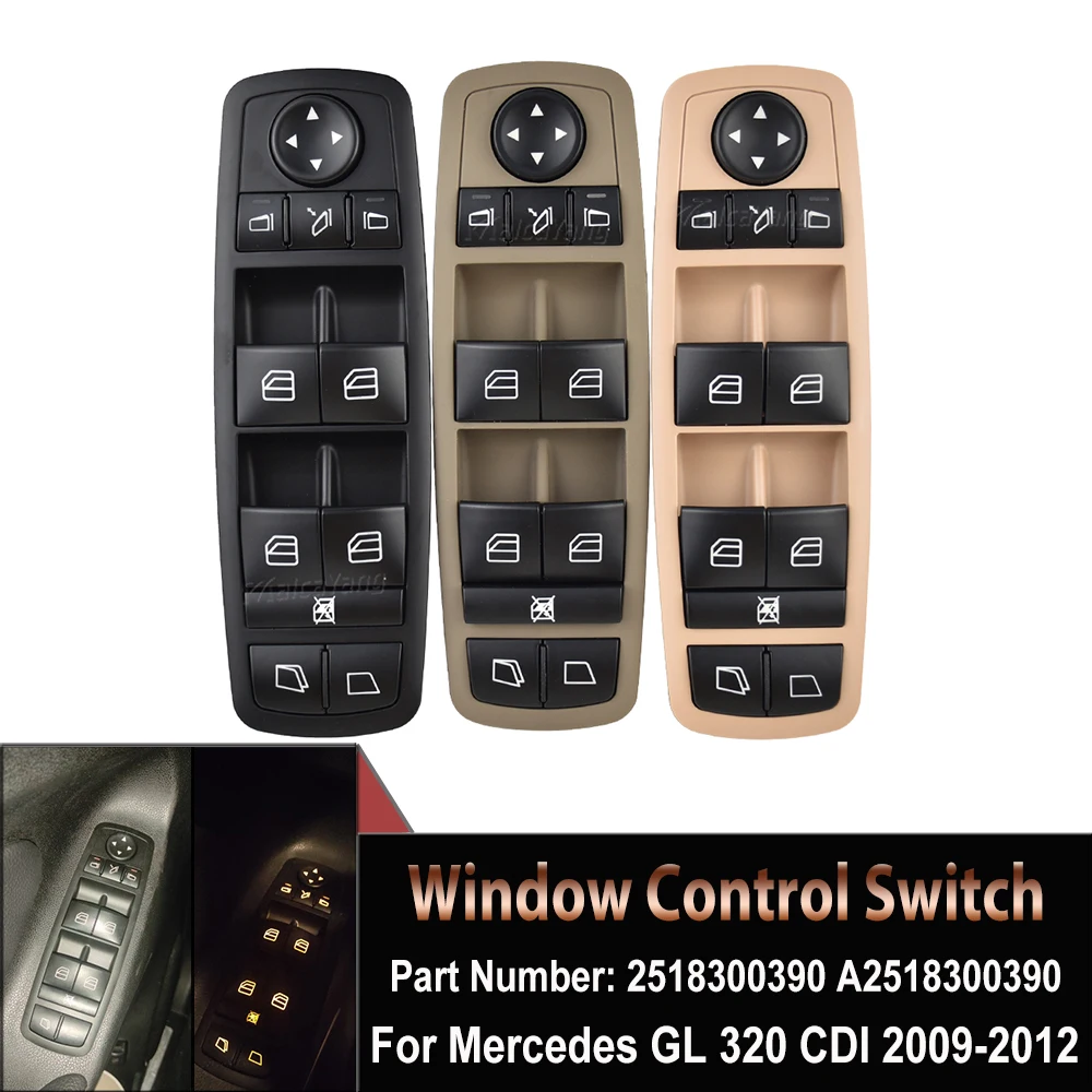 Ricambi Auto Dell'Interruttore Principale Della Finestra Per Benz Gl R Class Ml350 W251 X164 Gl450 R350 No. 2518300390 A2518300390 A 251 830 03 90