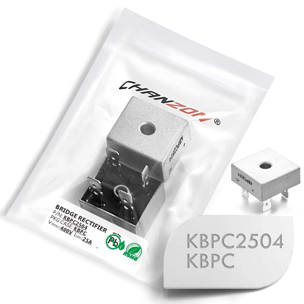 2 Pcs Kbpc2504 Ponte Raddrizzatore A Diodi 25A 400 V Kbpc 2504 Monofase Onda Intera 25 Amp 400 Volt Elettronico Del Silicone