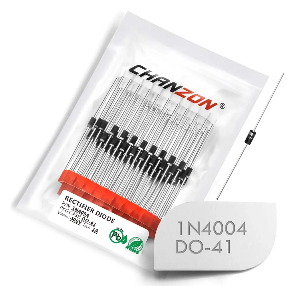 100 Pz 1 N4004 Diodo Raddrizzatore 1A 400 V Do-41 Do-204Al Assiale 1N In 4004 In4004 1 Amp 400 Volt Silicio Elettronico