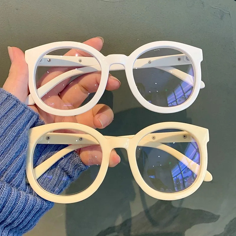 Moda Trasparente Montatura Rotonda Anti Luce Blu Occhiali Donna Uomo Occhiali Montatura Spessa Occhiali Da Vista Retrò Occhiali Da Vista Per Computer