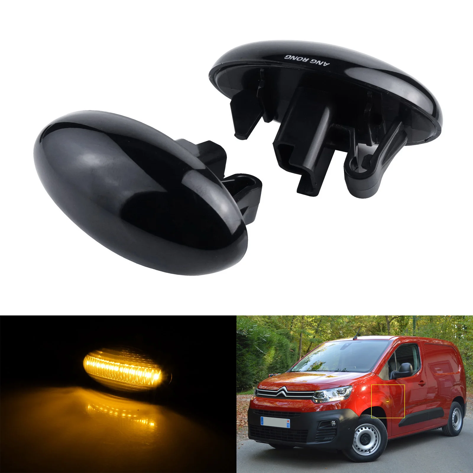 Luce Ripetitore Indicatore Laterale A Led Per Peugeot Partner Expert Citroen C3 C5 Xsara