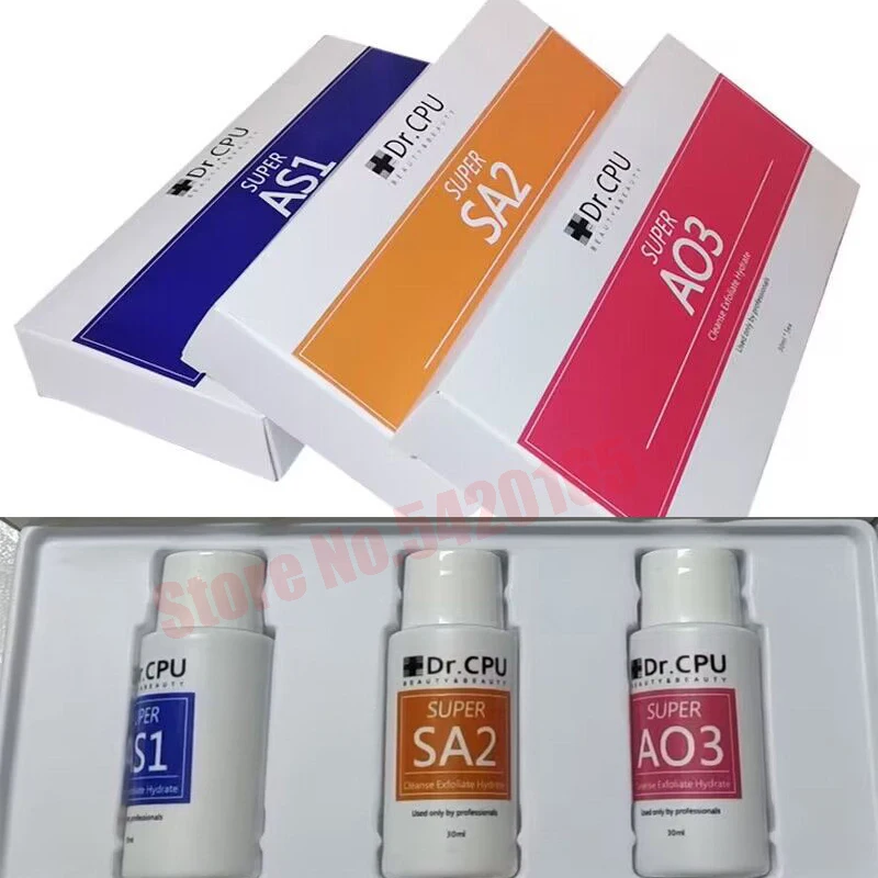 3/5/15 Pz 30Ml Aqua Peeling Solution As1 Sa2 Ao3 Per Hydrafacial Dermoabrasione Macchina Di Bellezza Cura Della Pelle Del Viso Forte Pulizia