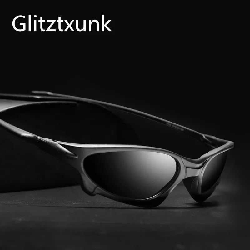 Glitztxunk Sport Occhiali Da Sole Polarizzati Degli Uomini Di Marca Di Design Retrò Occhiali Da Sole Maschili Occhiali Di Guida Nero Occhiali Occhiali