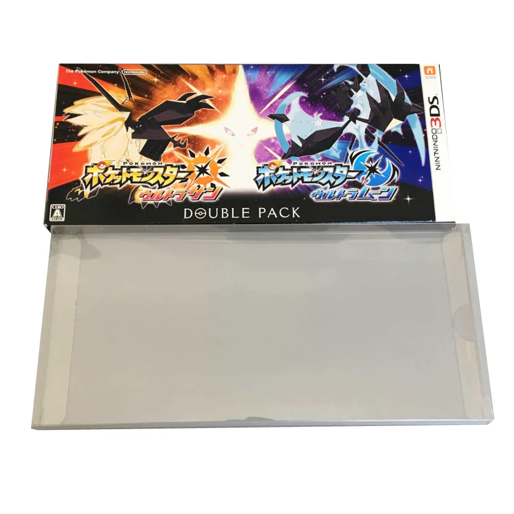 Custodia Protettiva Trasparente Per Nintendo 3Ds/Pokemon Ultra Sun/ Moon Collect Box Custodia Per Giochi Tep Custodia Trasparente