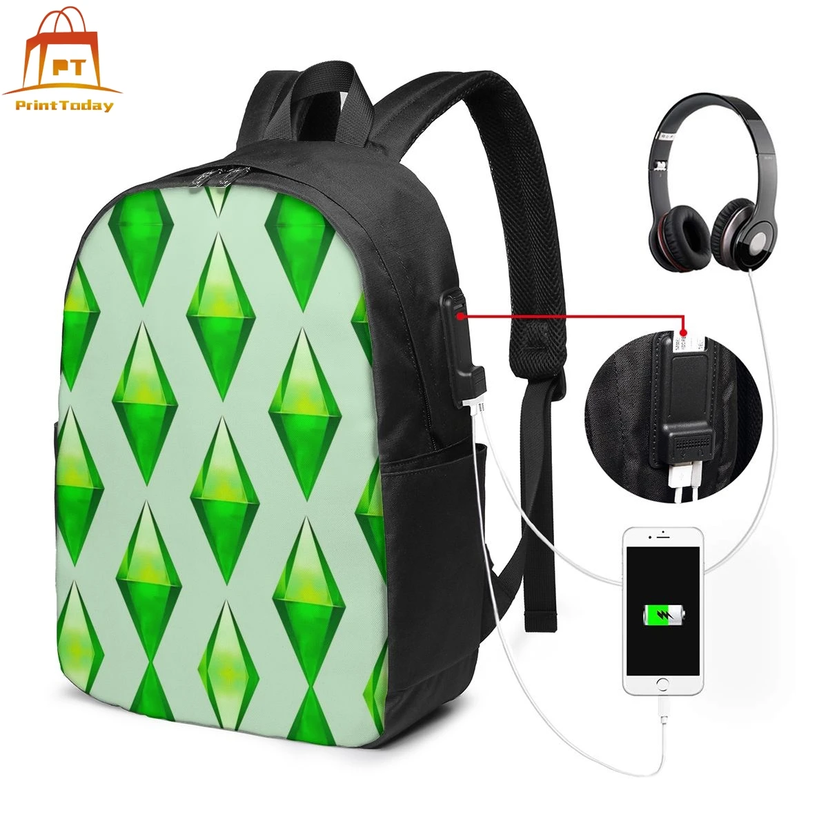 The Sims 4 Game Backpack The Sims 4 Game Zaini Borsa Multifunzione Di Alta Qualità Borse Uomo-Donna Alla Moda
