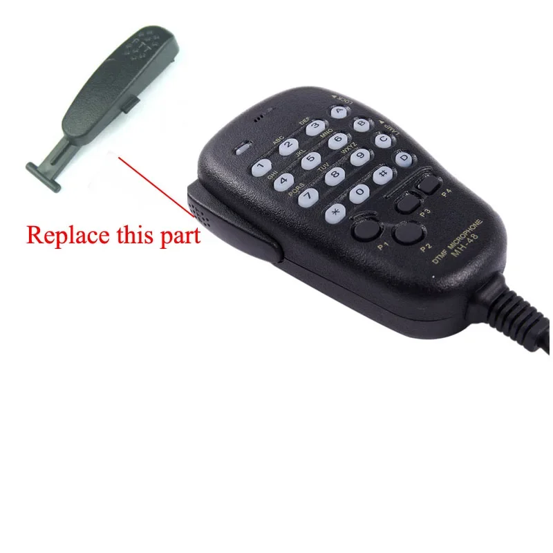 1/10 Pz Sostituzione Ptt Mic Key Cover Per Yaesu Mh-48 Mh-48A6J Dtmf Altoparlante Microfono Per Ft-8800R Ft-8900R Ft-7900R Ft-1807
