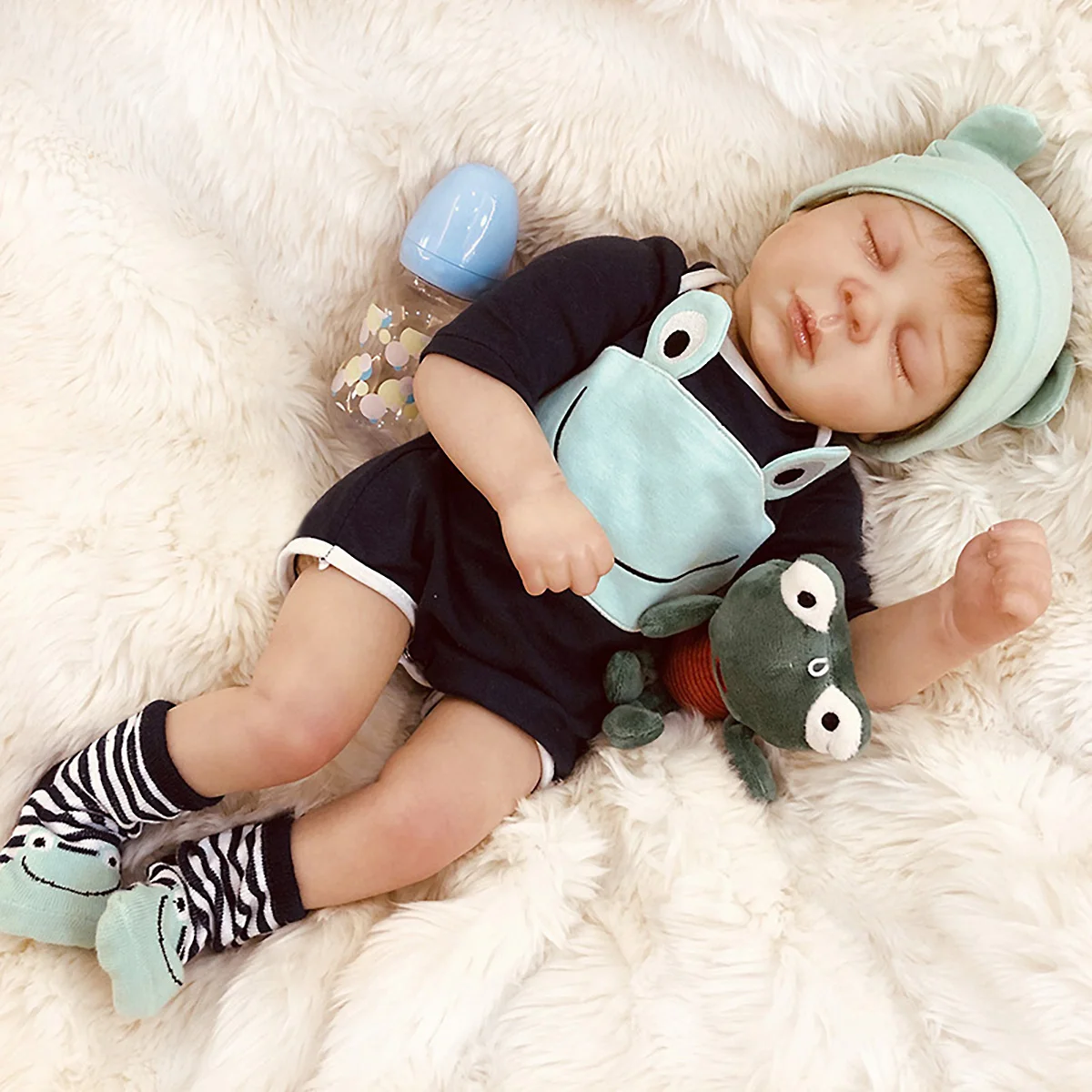 Aww! Reborn Doll Boy 20 "Frog Baby Newborn Boneca Renascida Life Like Bebe Realistic Berenguer