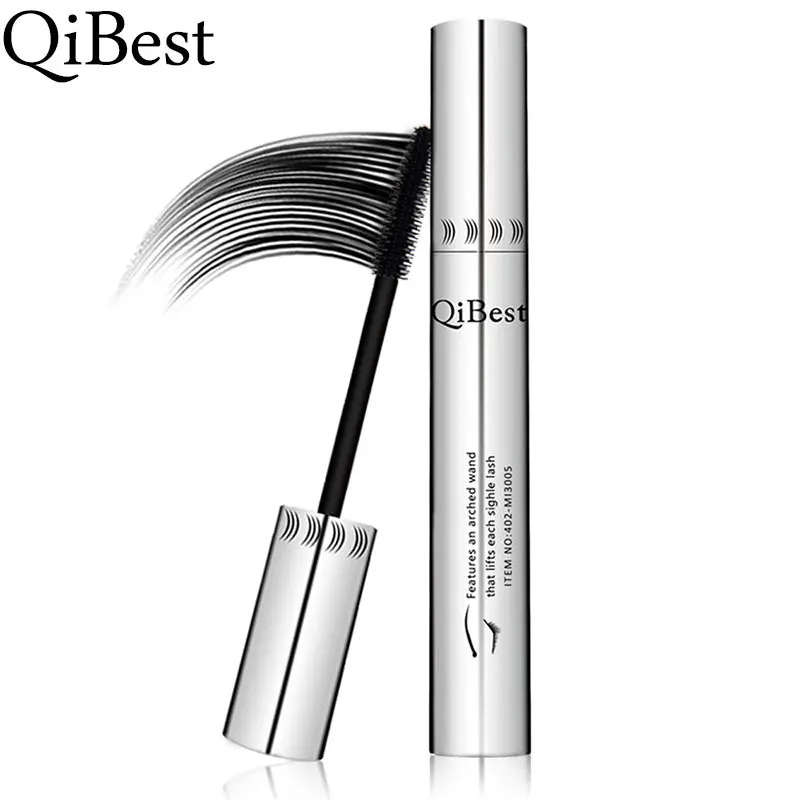 Qibest Silver Tube Waterproof Mascara Make Ciglia Lunghe E Arricciate Non Vertiginose Mascara Nero Facile Da Rimuovere Everlong Lasting