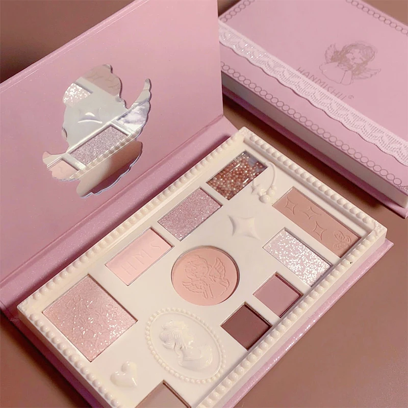 Kawaii Angel Makeup Palette Eye Shadow Palette Wholesale Eye Makeup Pigmented Eyeshadow Palletes Highlighter For Face New 2023