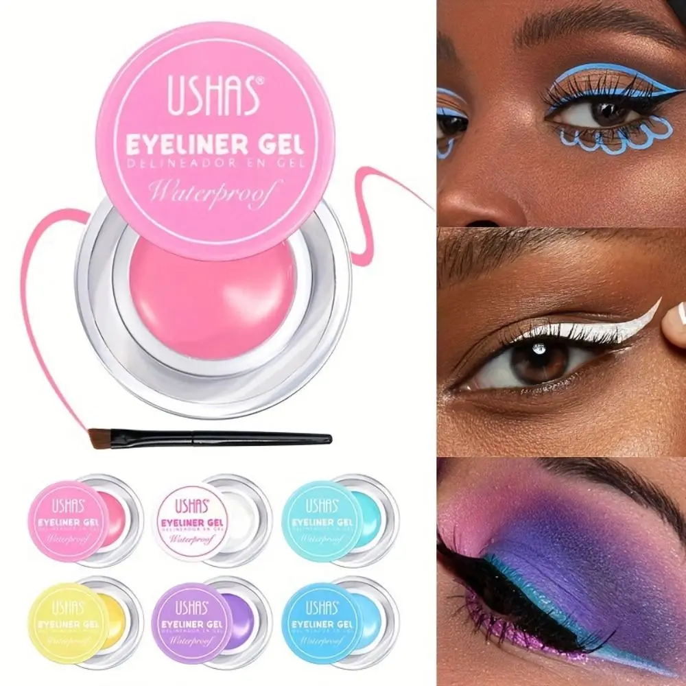 6 Colori Colorati Eye Liner Cream Long Lasting Waterproof Colorful Gel Eyeliner Non Sbavature Creamy Texture Beauty