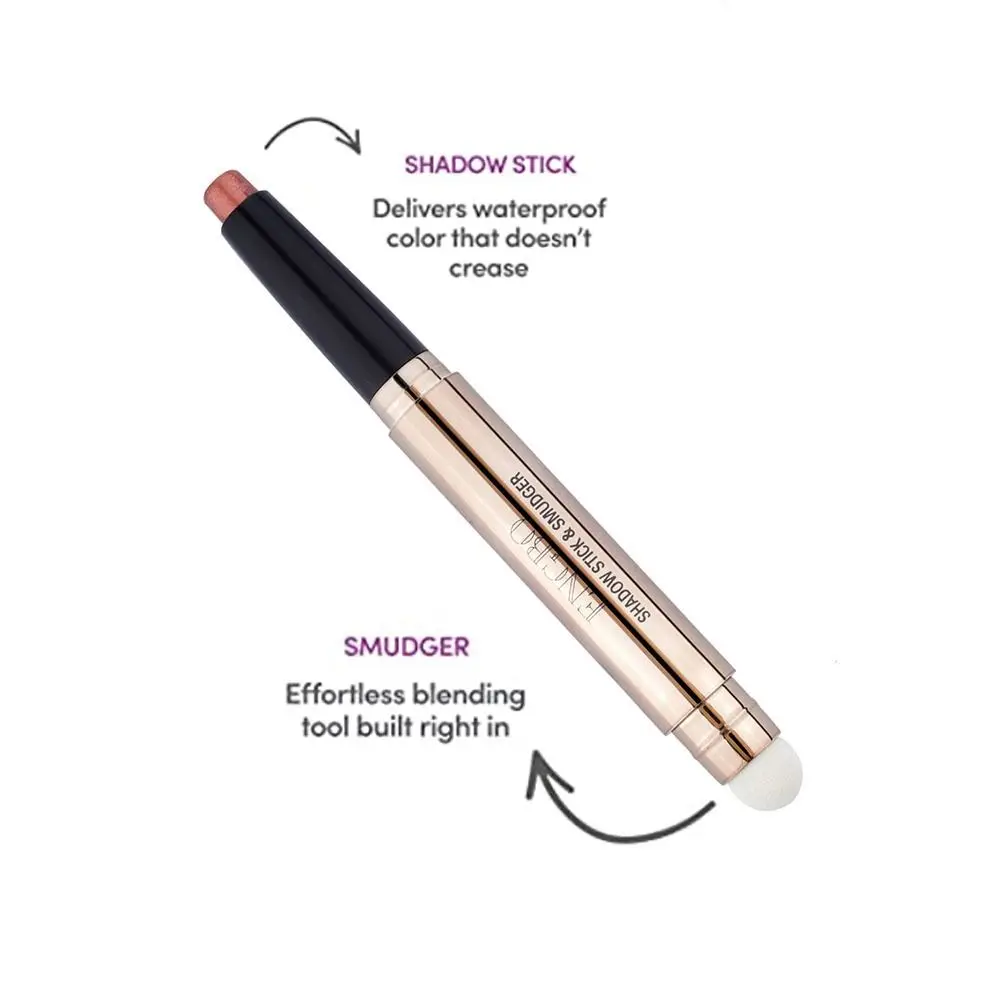 Two Tone Eyeshadow Stick Waterproof Soft Eyeshadow Highlighter Con Punta In Spugna Brightening Creamy Eyeshadow Pencil Women