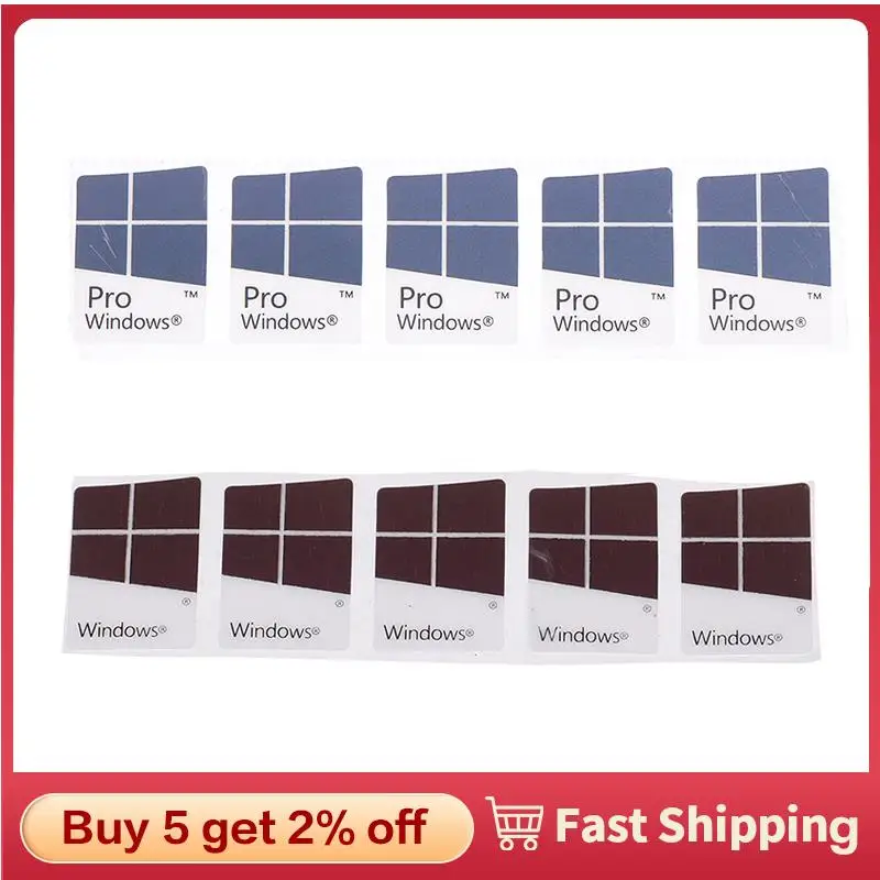 5Pcs Windows 10 Adesivi Win10 Pro Label Laptop Logo Sticker Win10 Label Sticker
