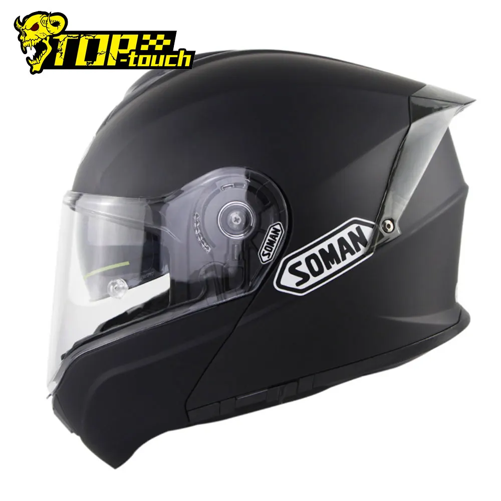 Soman Ece Motorcycle Helmet Men Women Open Face Flip Up Full Casco Moto Modular Motorcycle Protective Helmets With Bluetooth