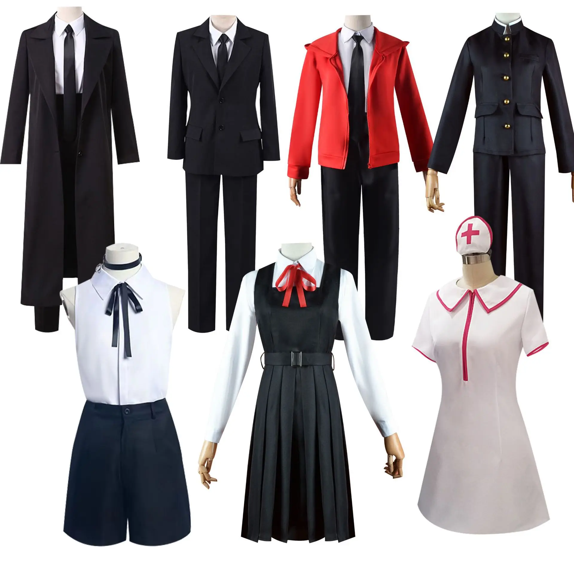 Motosega Uomo Lolita Dress Suit Anime Makima Cosplay Costume Denji Power Uniform All Saints' Day Parrucche Puntelli Per Wen Women Gifts