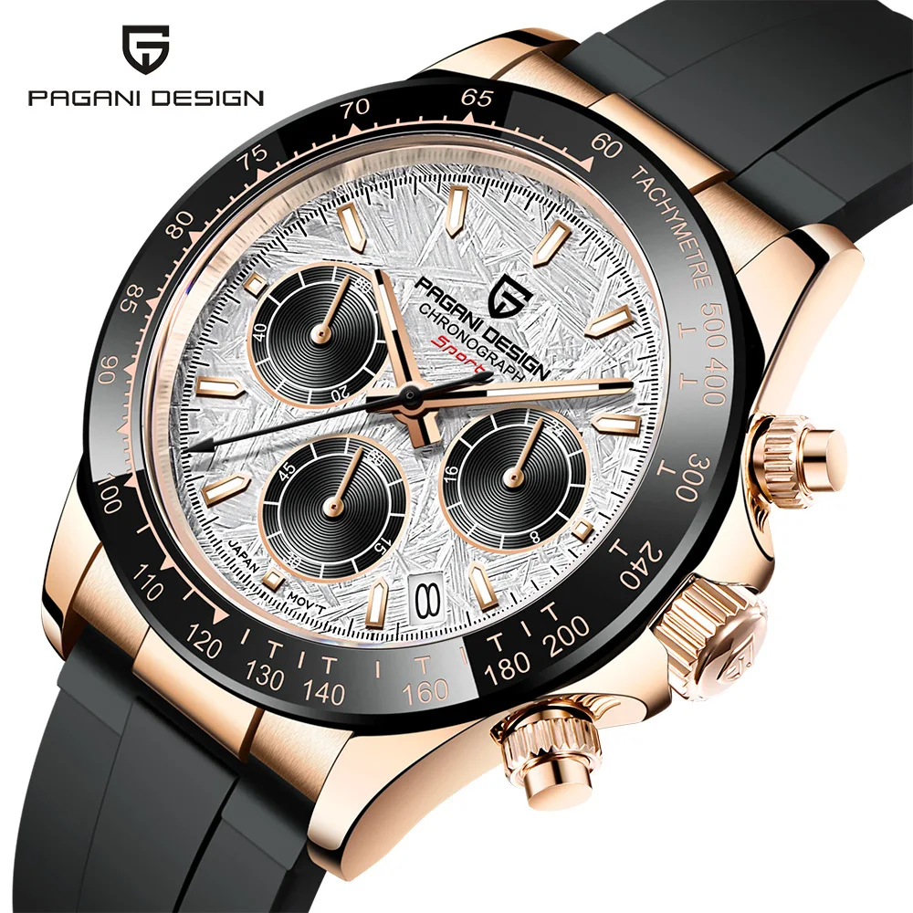 Originale Nuovo Pagani Design Pd-1664 Luxury Japan Vk63 Movt Orologi Da Polso Al Quarzo Zaffiro Cronografo Impermeabile Oro Reloj Hombre