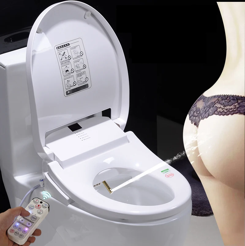 Intelligente Riscaldata Sedile Del Water Intelligente Di Controllo Remoto Femminile Bidet Sedile Del Water Wc Sitz Automatico Wc Tazze Coperchio Della