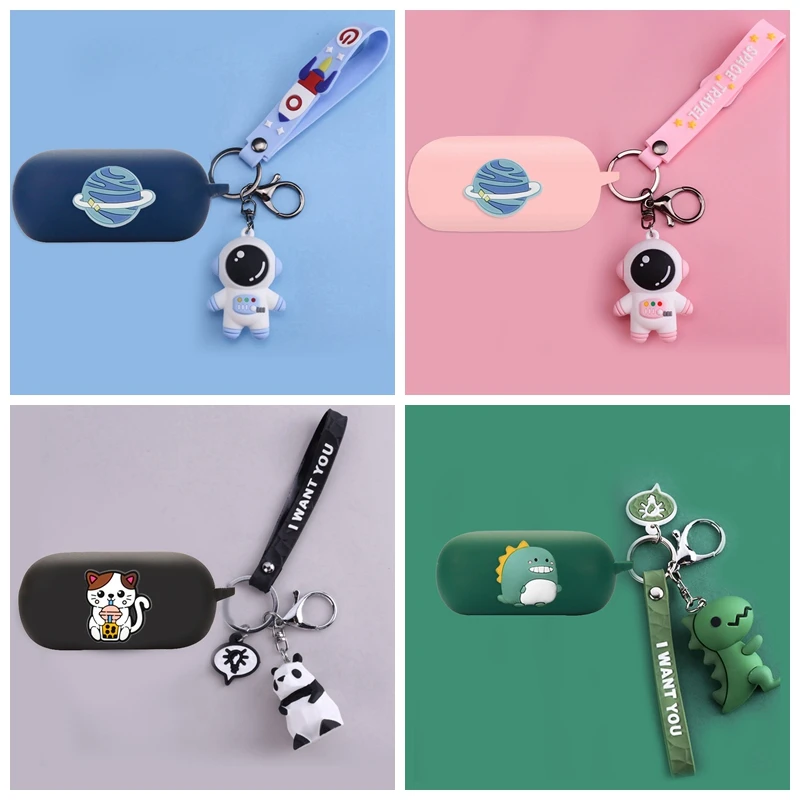 Per Huawei Freebuds Se Case Cartoon Astronauti/Pandas/Dinosauri Animali Auricolari In Silicone Cover Cute For Huawei Earbuds Se2